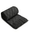 Peace Nest Knitted Diamond Throw With Fringe