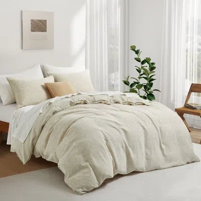 Peace Nest Linen - Cotton Blend Textured Duvet Cover Set In Cream