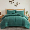Peace Nest Microfiber 3 Piece Comforter Set In Green