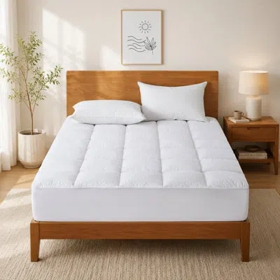 Peace Nest Pcm Tech Cooling Mattress Pad For Summer Hot Sleepers In White