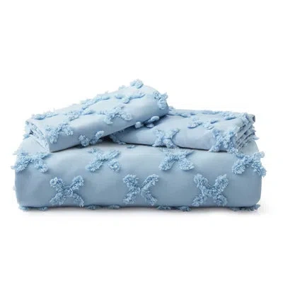 Peace Nest Percale Duvet Cover Set In Light Blue
