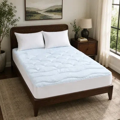 Peace Nest Thick Cooling Waterproof Mattress Pad – Quilted Breathable Mattress Protector With Deep Pocket In Blue