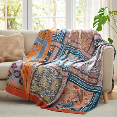 Peace Nest Throw Blanket 100% Cotton Boho In Multi