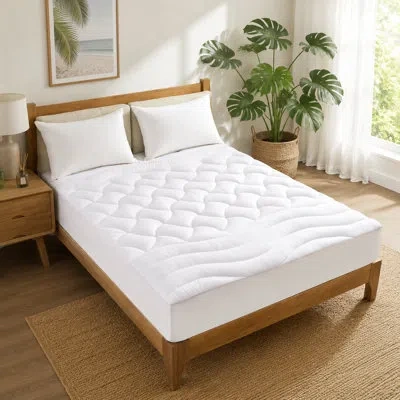 Peace Nest Waterproof Summer Cooling Mattress Pad Machine Washable In White