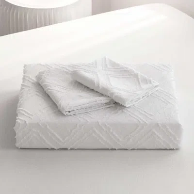 Peace Nest White Microfiber Reversible Duvet Cover Set