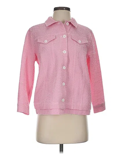 Pre-owned Peace Of Cloth 3/4 Sleeve Button Down Shirt In Pink