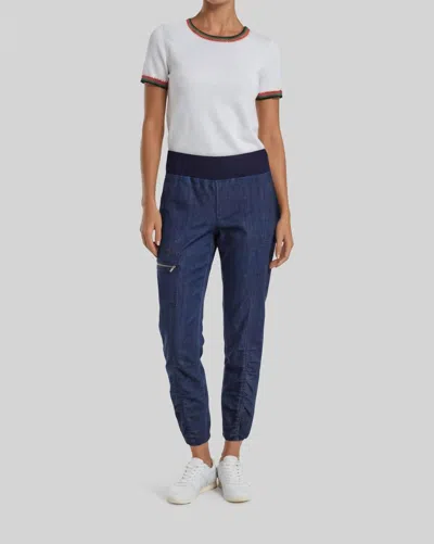 Peace Of Cloth Ash Zip Pocket Utility Pant In Denim In Blue
