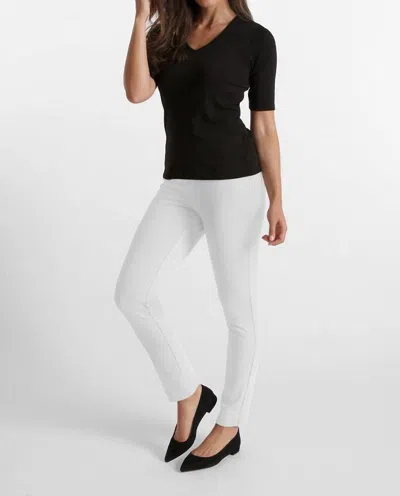 Peace Of Cloth Jasmine Slim Pant In White In Black