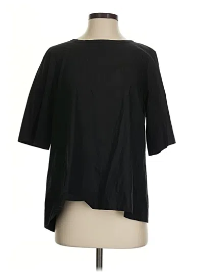 Pre-owned Peace Of Cloth Short Sleeve Blouse In Black