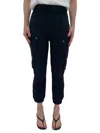 Peace Of Cloth Women's Britt Cargo Pants In Onyx In Black