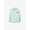 Peacemaker Mens Ice Quilted Logo-embroidery Nylon Overshirt In Ice