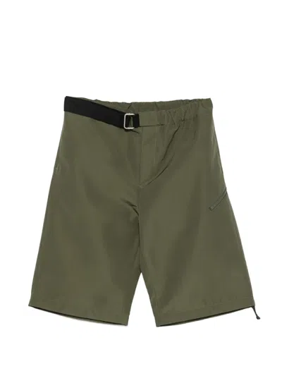 Peacemaker Oamc Belted Shorts In Green