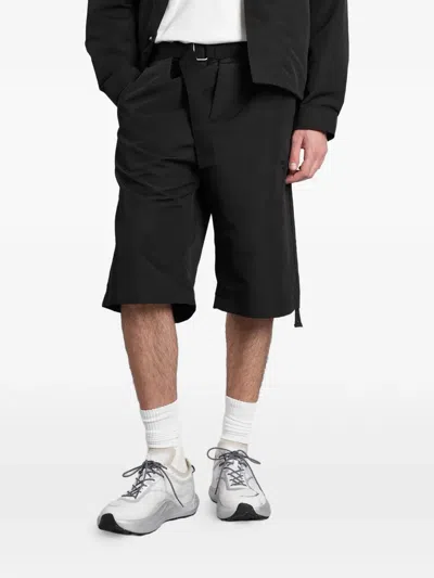 Peacemaker Oamc Belted Zip-pocket Shorts In Black