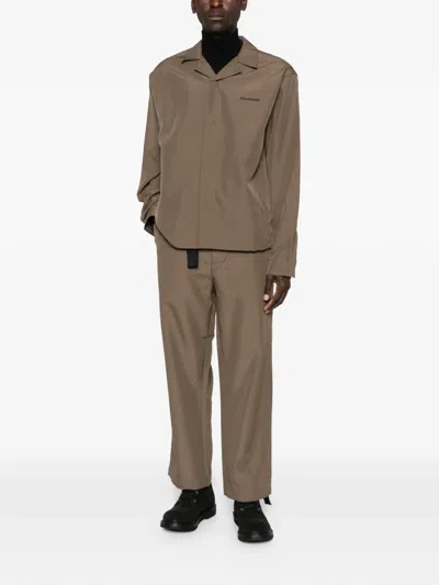 Peacemaker Oamc System Long-sleeve Shirt In Brown