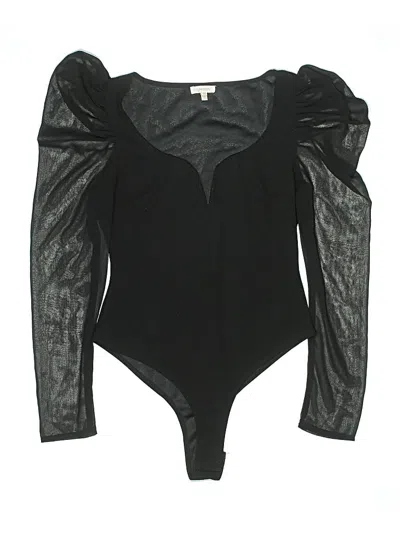 Pre-owned Peach Bodysuit In Black