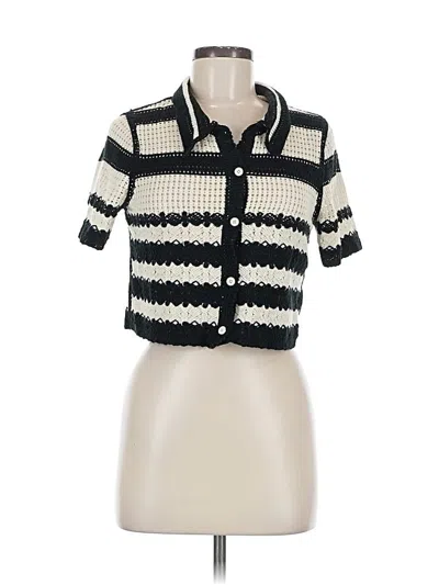 Pre-owned Peach Cardigan Sweater In White