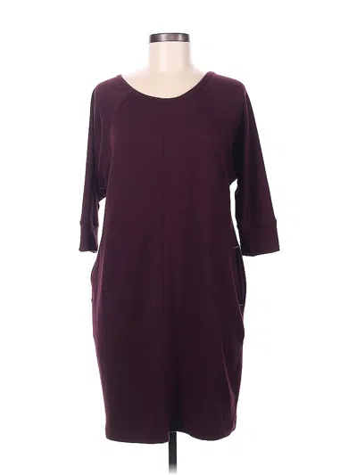 Pre-owned Peach Casual Dress In Burgundy