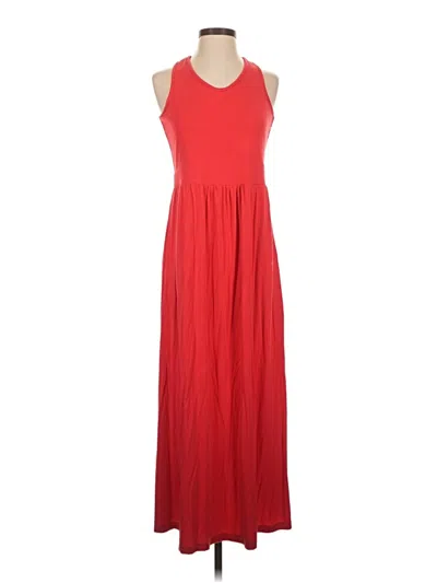 Pre-owned Peach Casual Dress In Red