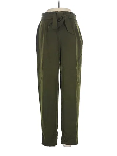 Pre-owned Peach Casual Pants In Green