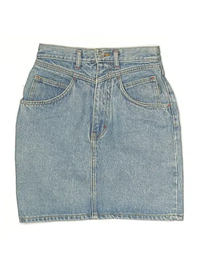 Pre-owned Peach Denim Skirt In Blue