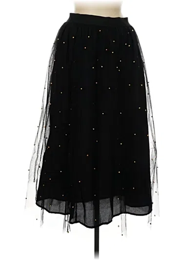 Pre-owned Peach Formal Skirt In Black