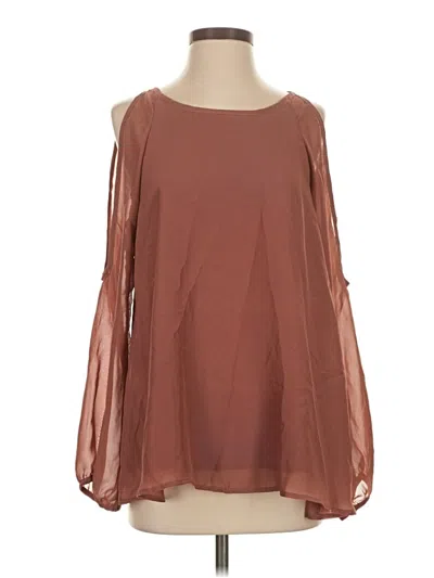 Pre-owned Peach Love 3/4 Sleeve Blouse In Orange