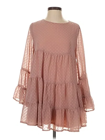 Pre-owned Peach Love 3/4 Sleeve Blouse In Pink