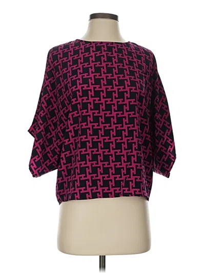 Pre-owned Peach Love 3/4 Sleeve Blouse In Pink
