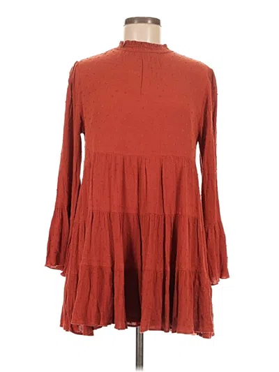 Pre-owned Peach Love 3/4 Sleeve Blouse In Red
