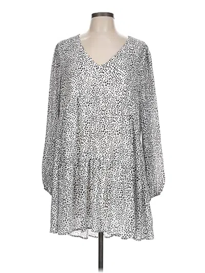 Pre-owned Peach Love 3/4 Sleeve Blouse In Silver