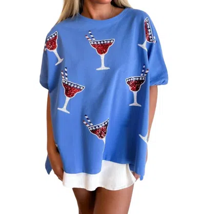 Peach Love American Cocktail Shirt In Blue