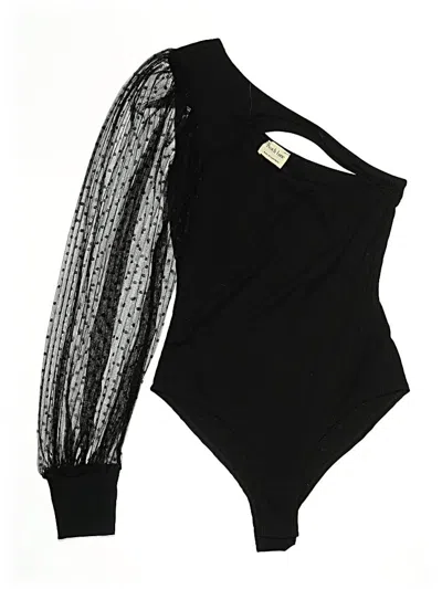 Pre-owned Peach Love Bodysuit In Black