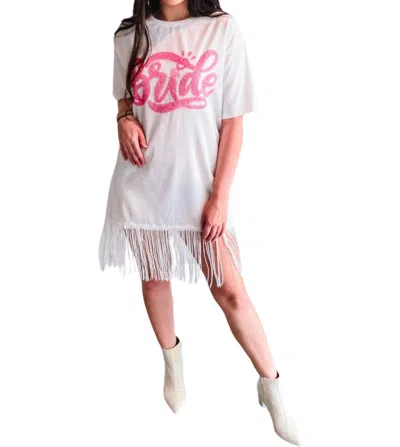 Peach Love Bride To Be Dress In White