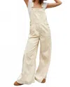 Peach Love Cammie Corduroy Overalls In Cream In Neutral