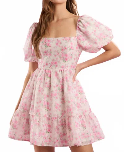 Peach Love Candace Dress In Pink