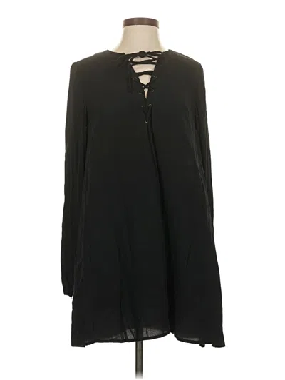 Peach Love Casual Dress In Black
