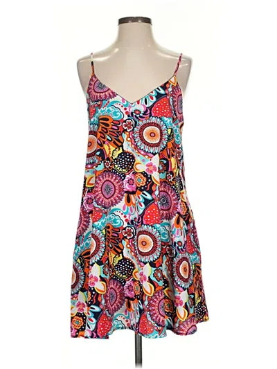 Peach Love Casual Dress In Blue