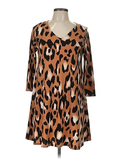 Pre-owned Peach Love Casual Dress In Brown