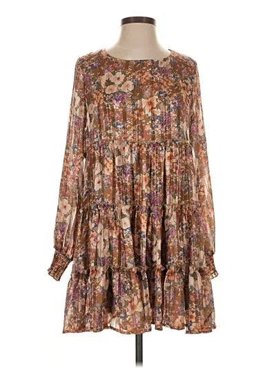 Pre-owned Peach Love Casual Dress In Brown