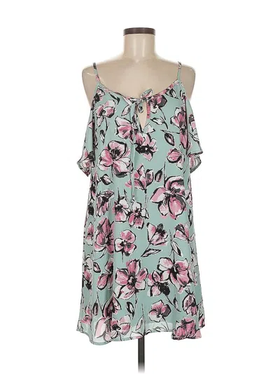 Pre-owned Peach Love Casual Dress In Green