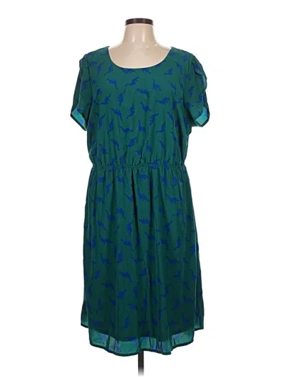 Pre-owned Peach Love Casual Dress In Green
