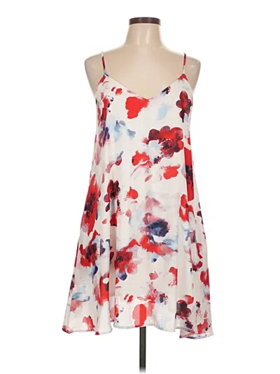 Pre-owned Peach Love Casual Dress In White