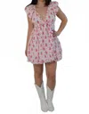 Peach Love Celia Mini Bubble Dress In Pink In Pink