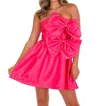 Peach Love Claire Strapless Mini Dress In Pink In Pink