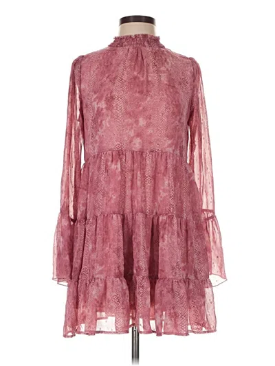 Pre-owned Peach Love Cocktail Dress In Burgundy