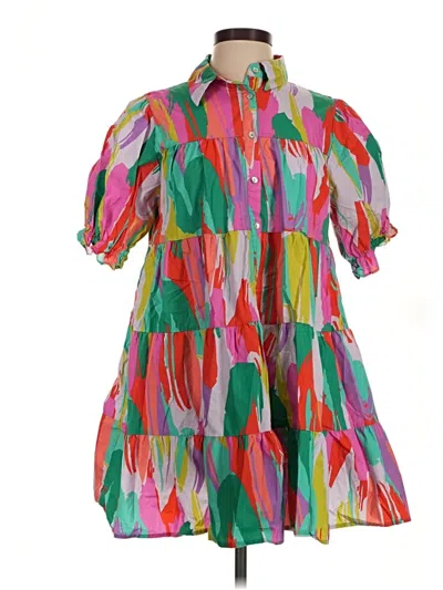 Pre-owned Peach Love Cocktail Dress In Green
