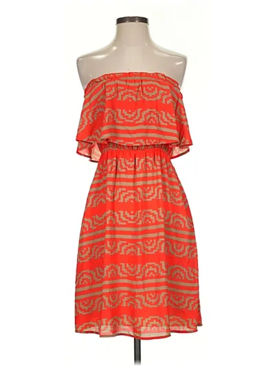 Pre-owned Peach Love Cocktail Dress In Orange