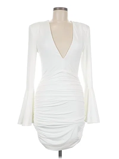 Pre-owned Peach Love Cocktail Dress In White