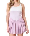 Peach Love Color Block Romper In Lavender In Purple