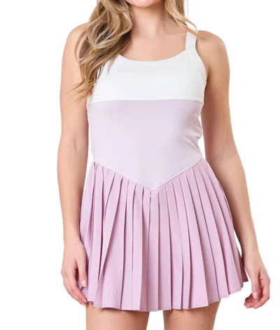 Peach Love Color Block Romper In Lavender In Purple